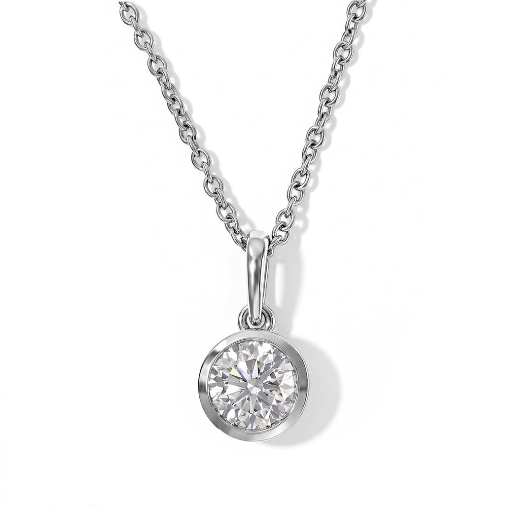 D'Joy Moissanit Schmuckset ca. 50 cm 925 Silber Platiniert und Edelstahl Platiniert ca. 1,28 ct.