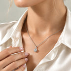 D'Joy Moissanit Schmuckset ca. 50 cm 925 Silber Platiniert und Edelstahl Platiniert ca. 1,28 ct.