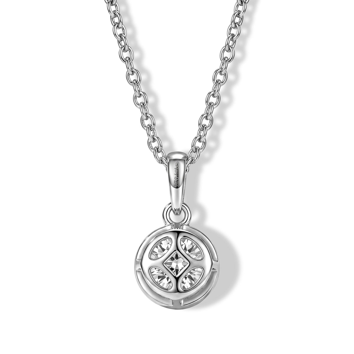 D'Joy Moissanit Schmuckset ca. 50 cm 925 Silber Platiniert und Edelstahl Platiniert ca. 1,28 ct.