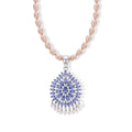 D'Joy AA Tansanit Schmuckset ca. 50 cm 925 Silber Rhodiniert 66.70 ct