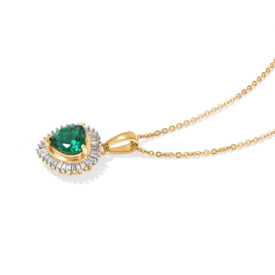 LUXURIANT DIAMOND - 925 Silber 750 Gelbgold vermeil Schmuckset ca. 50 cm ca. 1.37 ct