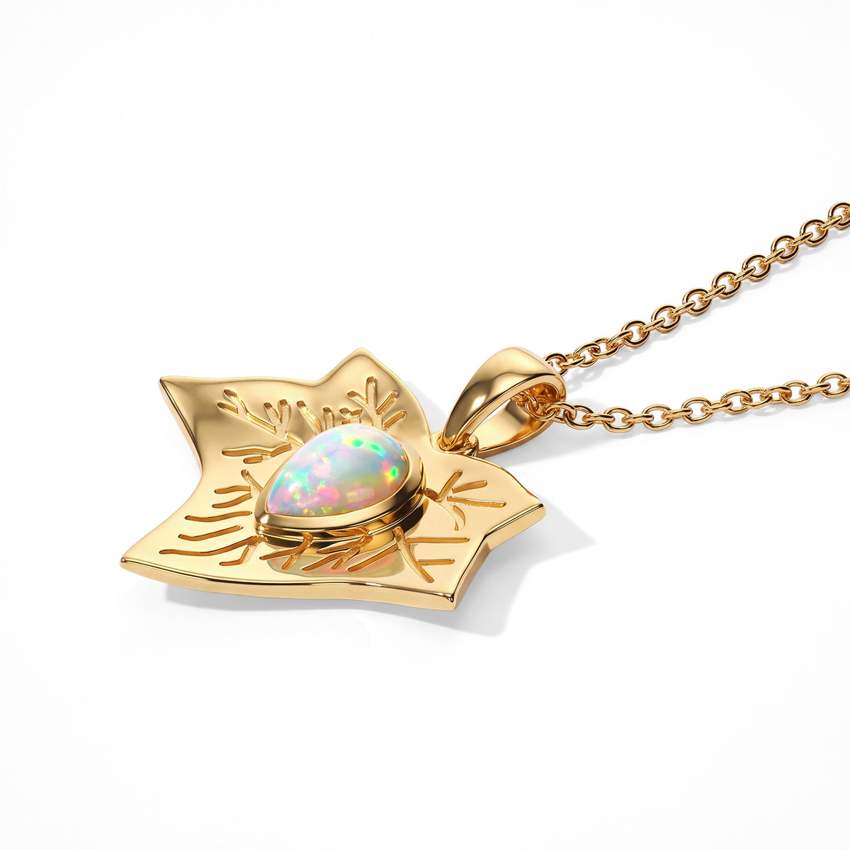 EVER TRUE AAA Natürlicher, äthiopischer Welo Opal Anhänger mit Kette,  (9-14 Werktage Lieferzeit) ca. 50 cm ca. 1.05 ct