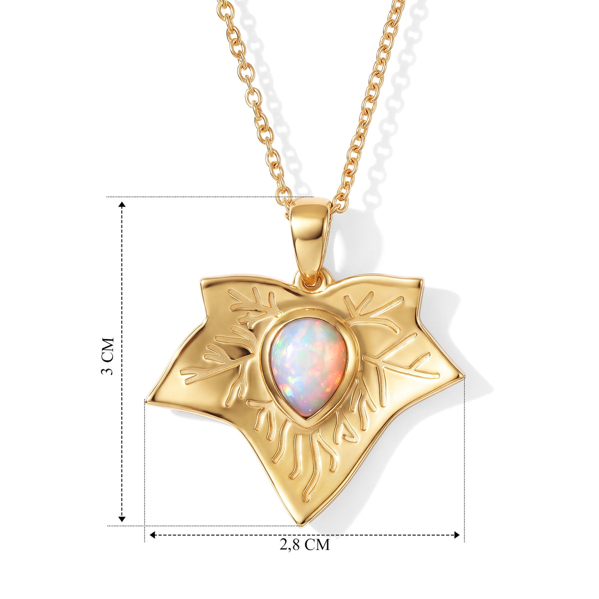 EVER TRUE AAA Natürlicher, äthiopischer Welo Opal Anhänger mit Kette,  (9-14 Werktage Lieferzeit) ca. 50 cm ca. 1.05 ct