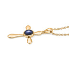 EVER TRUE Diffundierter Stern blauer Saphir Anhänger mit Kette, ca. 50 cm ca. 1.91 ct