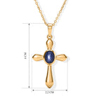 EVER TRUE Diffundierter Stern blauer Saphir Anhänger mit Kette, ca. 50 cm ca. 1.91 ct