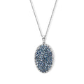 D'Joy Blauer Diamant (IR), Weißer Diamant Schmuckset (9-14 Werktage Lieferzeit) ca. 45 cm 925 Silber Rhodiniert ca. 1.02 ct