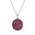 EVER TRUE AA Natürlicher Rhodolith Granat Anhänger mit Kette, ca. 50 cm ca. 13.69 ct