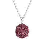 EVER TRUE AA Natürlicher Rhodolith Granat Anhänger mit Kette, ca. 50 cm ca. 13.69 ct
