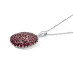 EVER TRUE AA Natürlicher Rhodolith Granat Anhänger mit Kette, ca. 50 cm ca. 13.69 ct