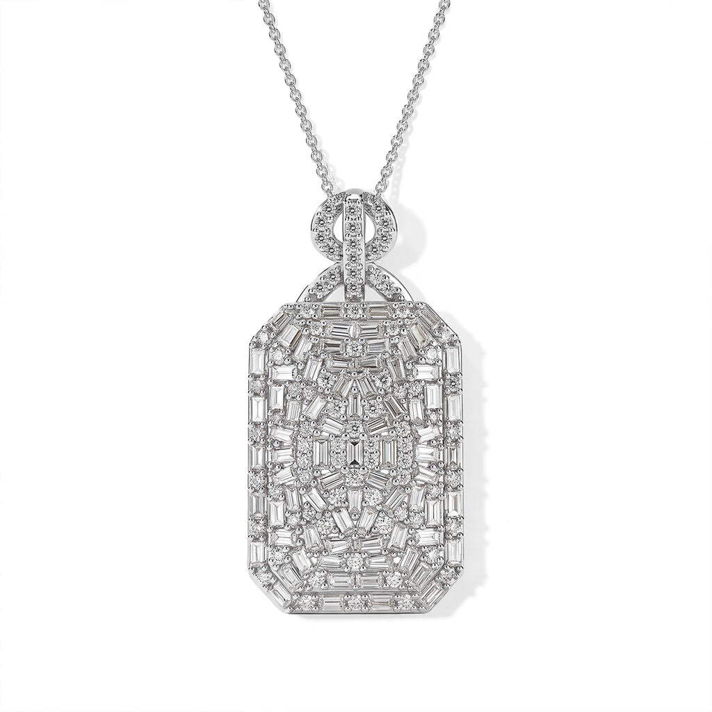 D'Joy Moissanit Schmuckset ca. 50 cm 925 Silber Rhodiniert ca. 3,99 ct.