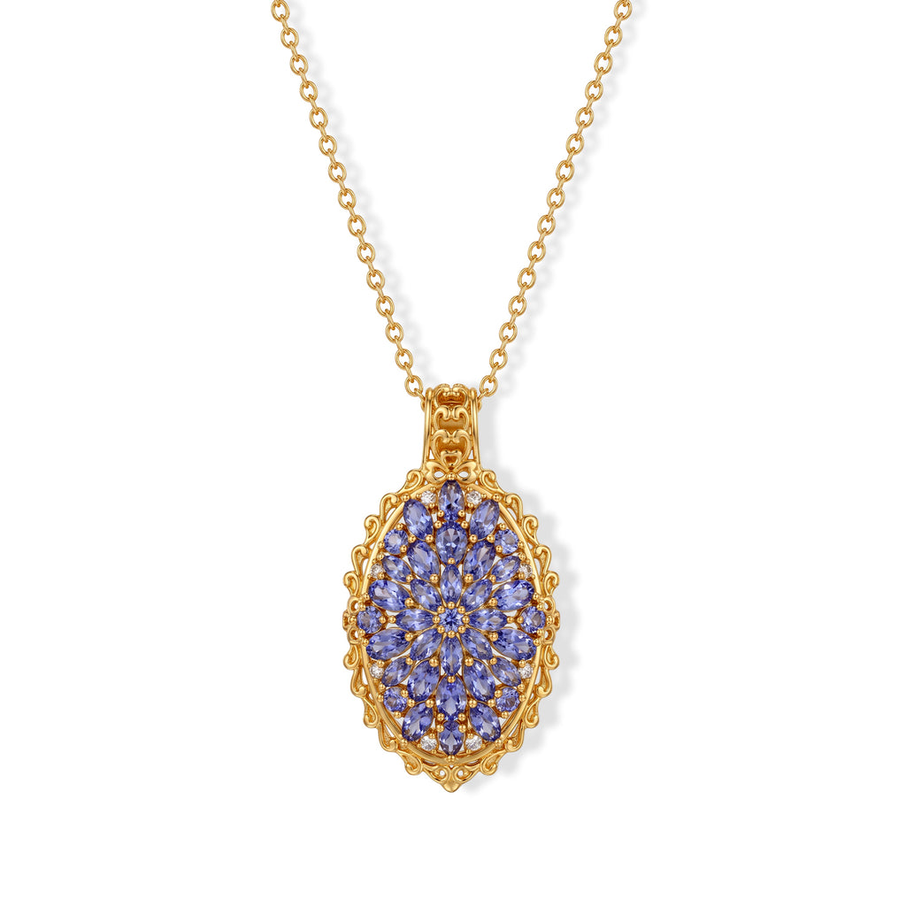 EVER TRUE Tansanit Schmuckset ca. 50 cm ca. 4,48 ct.