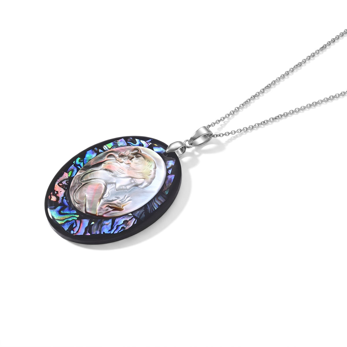EVER TRUE Kamee, Abalone Muschel Schmuckset ca. 50 cm ca. 0,02 ct.