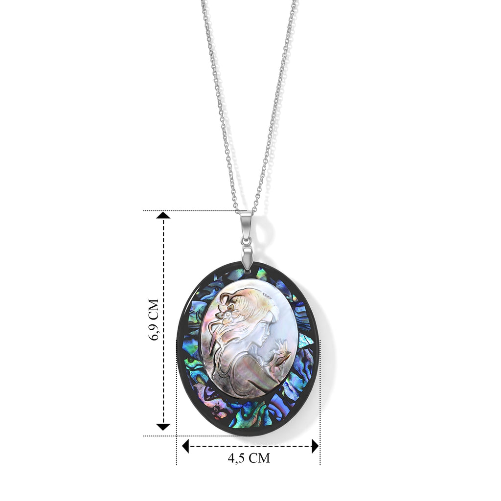 EVER TRUE Kamee, Abalone Muschel Schmuckset ca. 50 cm ca. 0,02 ct.