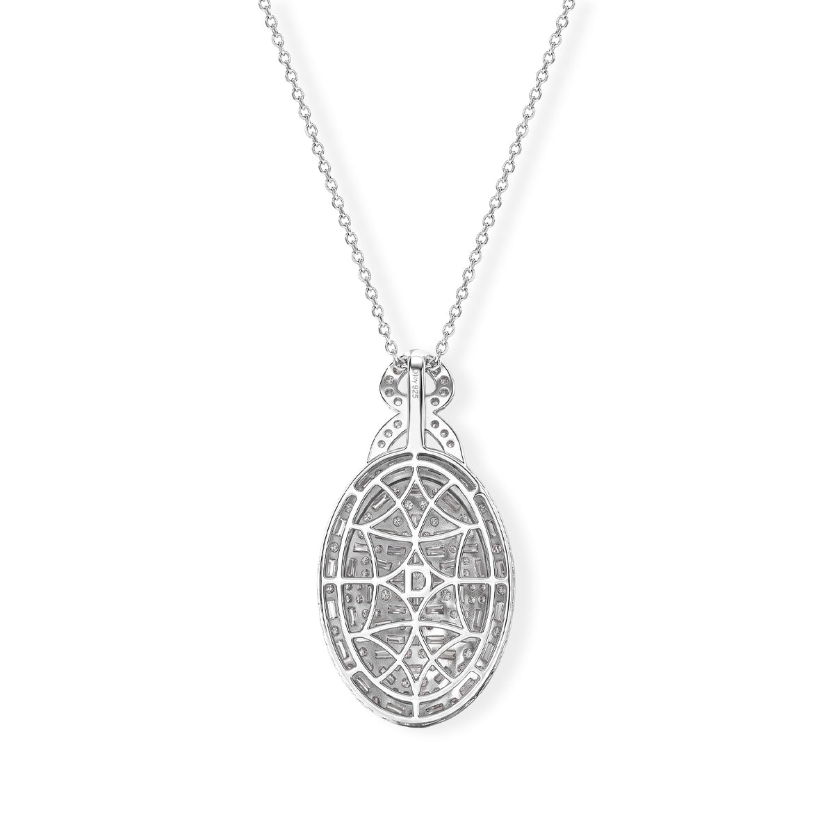 D'Joy Moissanit Schmuckset ca. 50 cm 925 Silber Rhodiniert ca. 4,95 ct.
