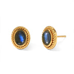 EVER TRUE AAA Labradorit Schmuckset Edelstahl Vergoldet ca. 9,17 ct.