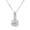 VS Moissanit GRA zertifiziert Schmuckset ca. 50 cm 925 Silber Rhodiniert ca. 4,15 ct.