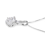 VS Moissanit GRA zertifiziert Schmuckset ca. 50 cm 925 Silber Rhodiniert ca. 4,15 ct.