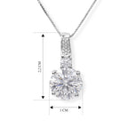 VS Moissanit GRA zertifiziert Schmuckset ca. 50 cm 925 Silber Rhodiniert ca. 4,15 ct.