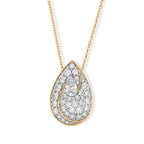 LUXURIANT DIAMOND - Lab Grown Diamant SI-GH Schmuckset ca. 45 cm 925 Silber 750 Gelbgold vermeil ca. 1.55 ct