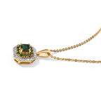 D'Joy AAAA Tsavorite Granat Schmuckset  ca. 50 cm 925 Silber 750 Gelbgold vermeil ca. 0,73 ct.