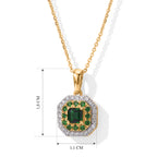 D'Joy AAAA Tsavorite Granat Schmuckset  ca. 50 cm 925 Silber 750 Gelbgold vermeil ca. 0,73 ct.