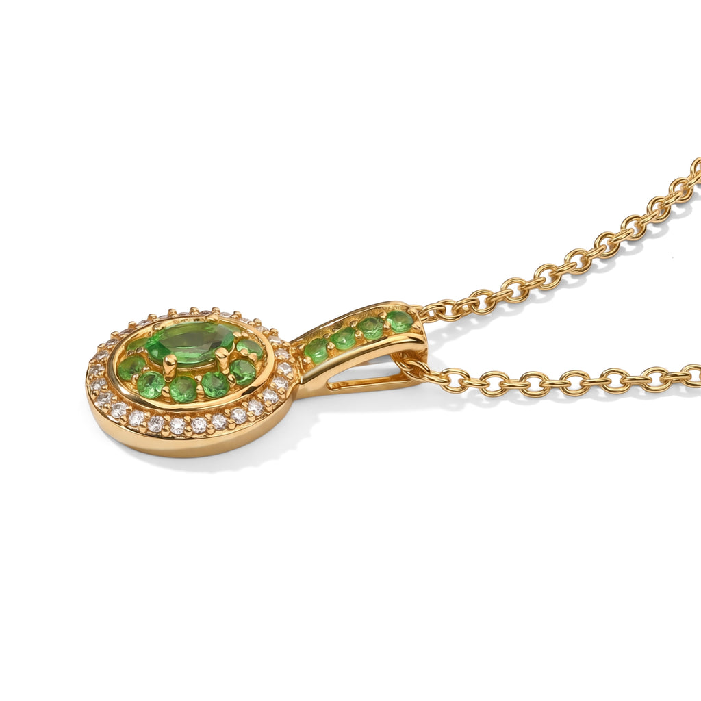 EVER TRUE AA Tsavorite Granat Schmuckset ca. 50 cm ca. 0,61 ct.
