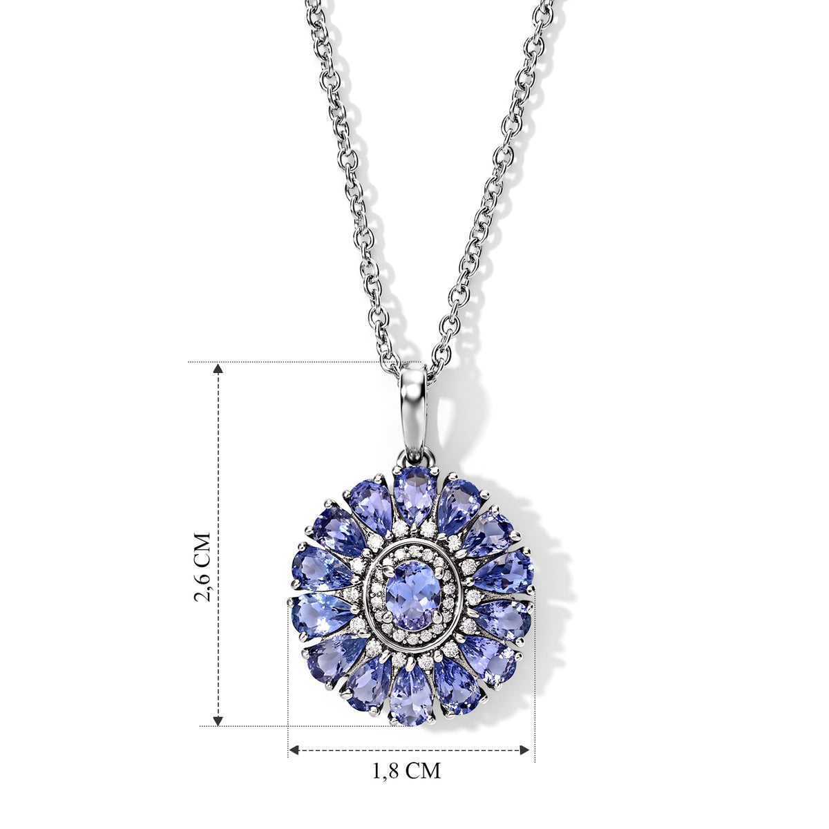 EVER TRUE Tansanit Schmuckset (10-15 Werktage Lieferzeit) ca. 50 cm ca. 4,11 ct.