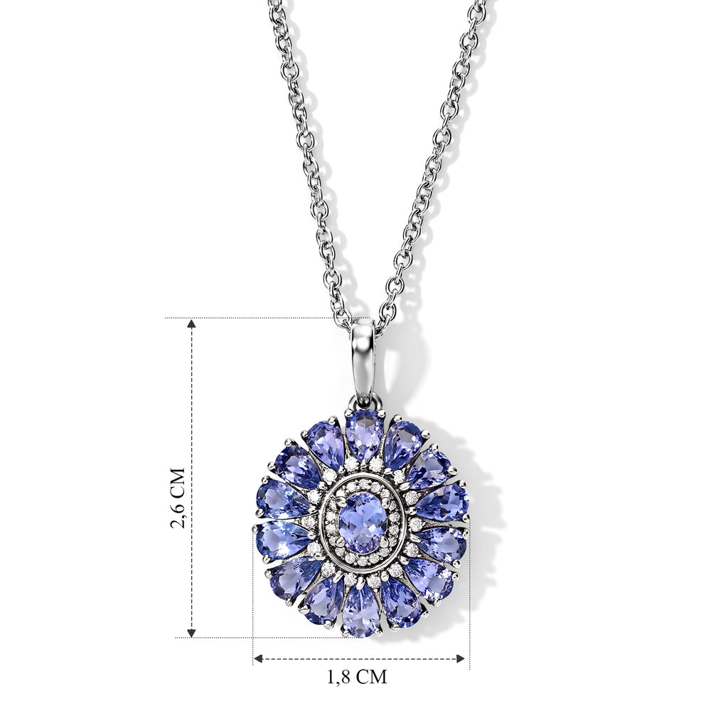 EVER TRUE Tansanit Schmuckset (10-15 Werktage Lieferzeit) ca. 50 cm ca. 4,11 ct.