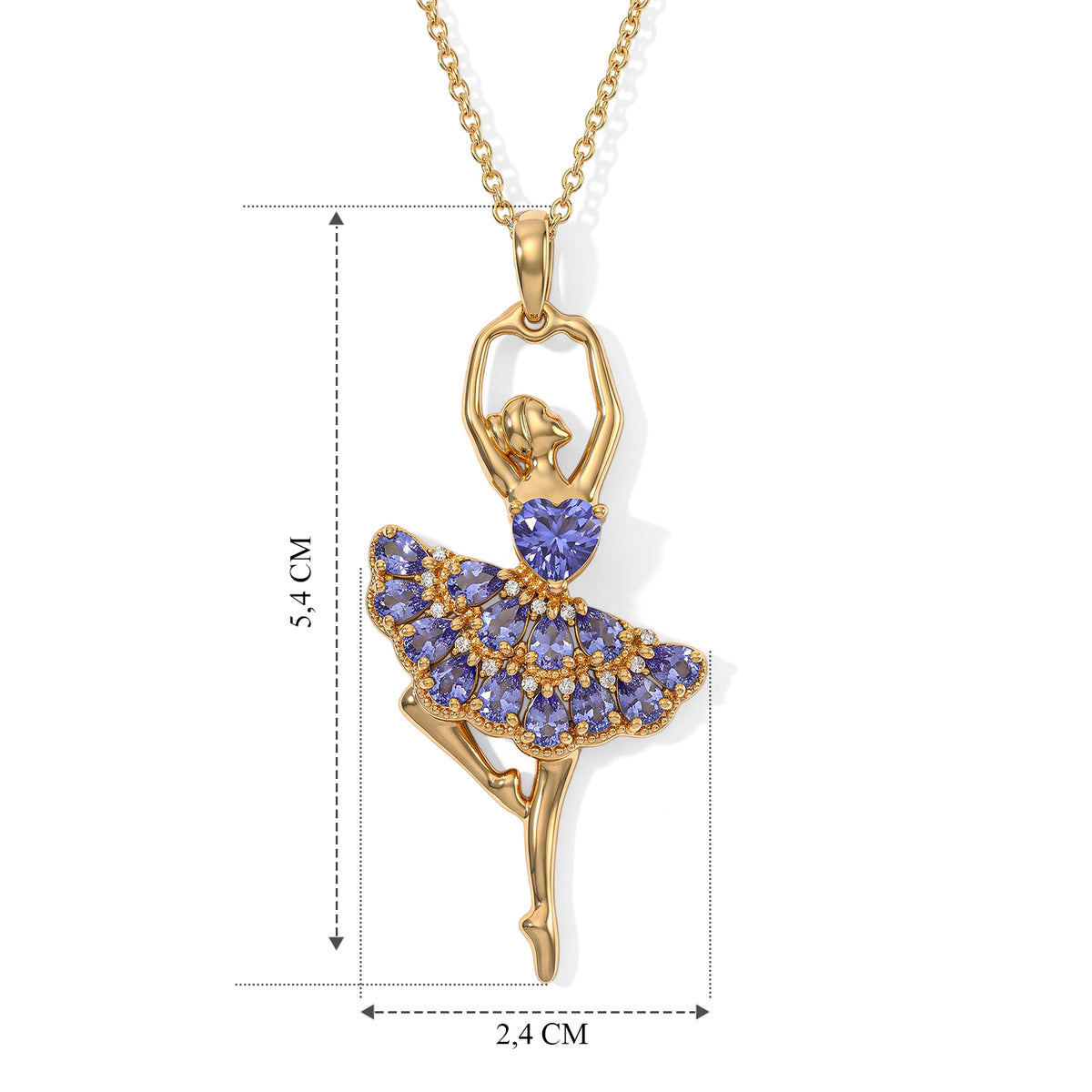 EVER TRUE Tansanit Schmuckset ca. 50 cm ca. 2,80 ct.