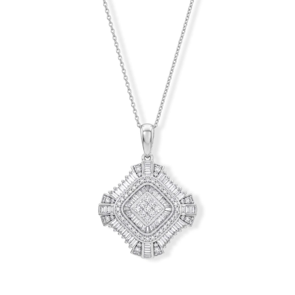 LUXURIANT DIAMOND - Lab Grown Diamant SI-GH Schmuckset ca. 45 cm 925 Silber Rhodiniert ca. 0,98 ct.