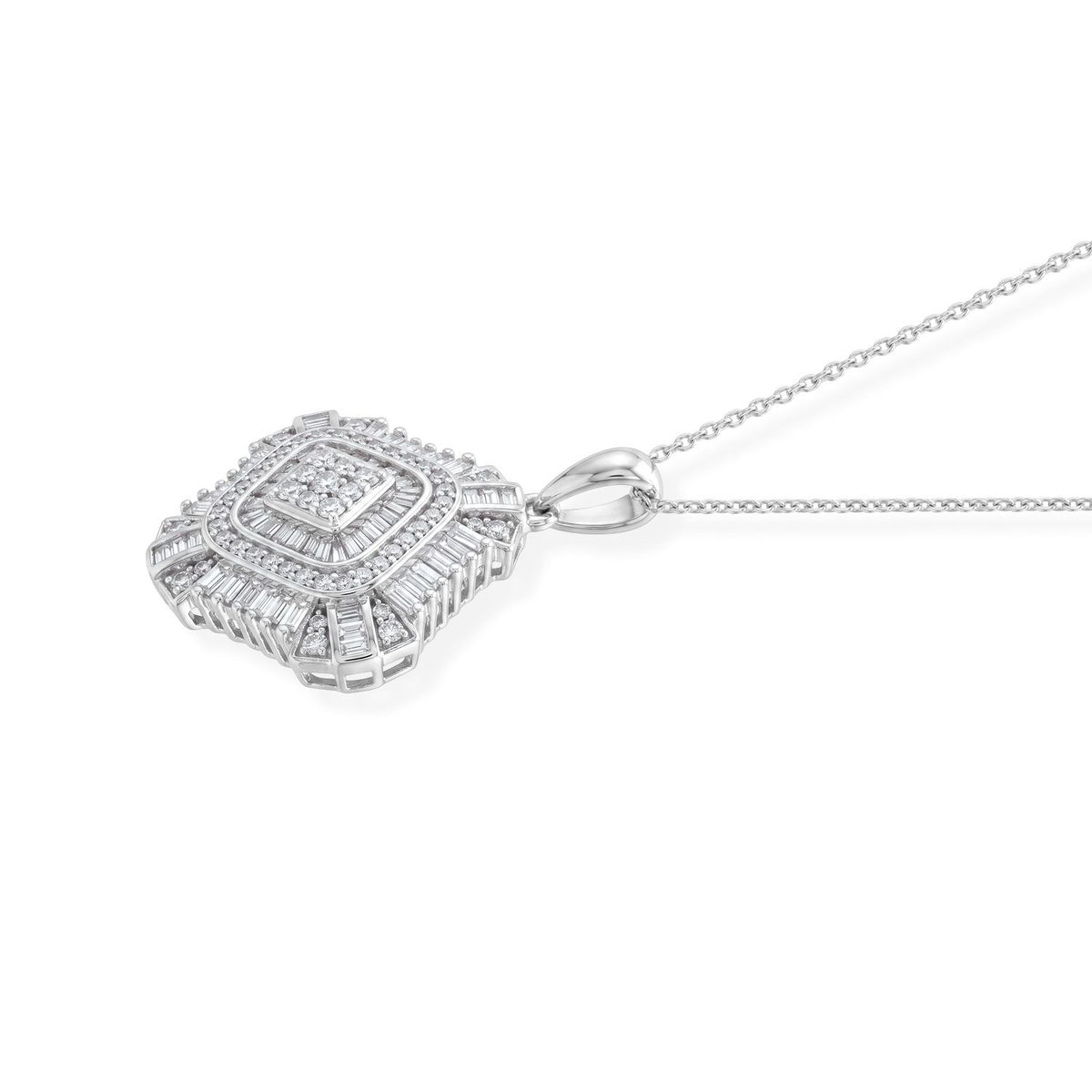 LUXURIANT DIAMOND - Lab Grown Diamant SI-GH Schmuckset ca. 45 cm 925 Silber Rhodiniert ca. 0,98 ct.