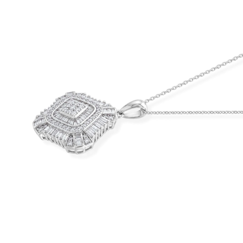 LUXURIANT DIAMOND - Lab Grown Diamant SI-GH Schmuckset ca. 45 cm 925 Silber Rhodiniert ca. 0,98 ct.