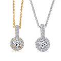 LUXURIANT 2er-Set SI-GH Labor Diamant Anhänger mit 50cm Kette