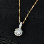 LUXURIANT 2er-Set SI-GH Labor Diamant Anhänger mit 50cm Kette