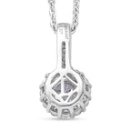 LUXURIANT 2er-Set SI-GH Labor Diamant Anhänger mit 50cm Kette