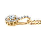 LUXURIANT 2er-Set SI-GH Labor Diamant Anhänger mit 50cm Kette