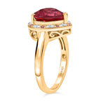 D'Joy Labor Padparadscha Saphir , rosa Saphir und Moissanit Ring und Anhänger mit 50cm Kette
