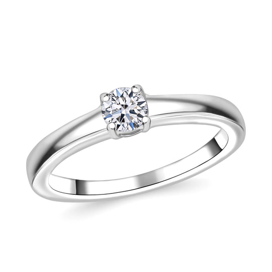 Luxuriant Diamond Duo: Labor Diamant Ring & Ohrringe in rhodiniertem Silber