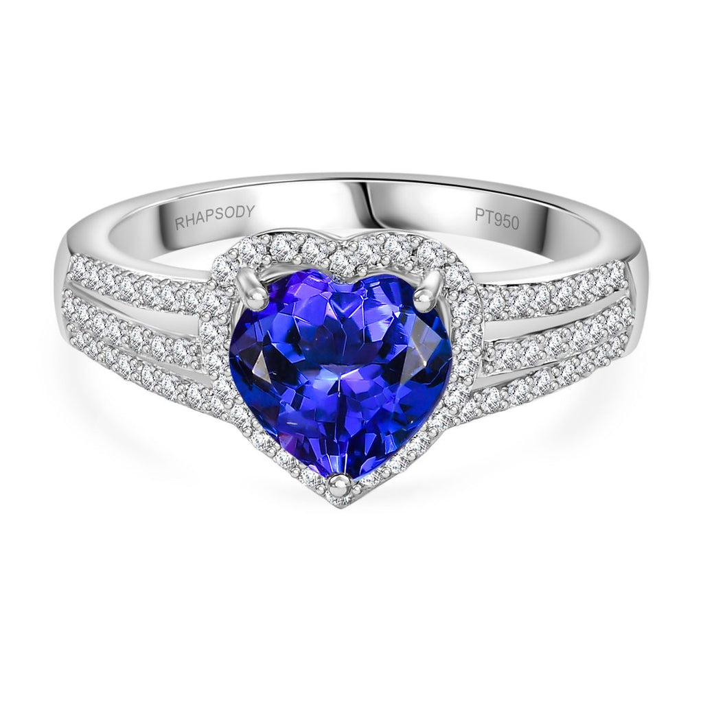 Premium-Duo: RHAPSODY AAAA Tansanit und VS Diamant Schmuckset