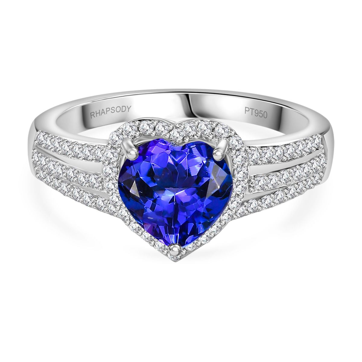 Premium-Duo: RHAPSODY AAAA Tansanit und VS Diamant Schmuckset