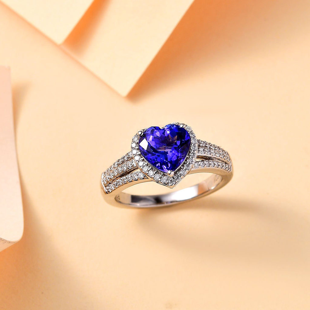 Premium-Duo: RHAPSODY AAAA Tansanit und VS Diamant Schmuckset