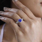 Premium-Duo: RHAPSODY AAAA Tansanit und VS Diamant Schmuckset