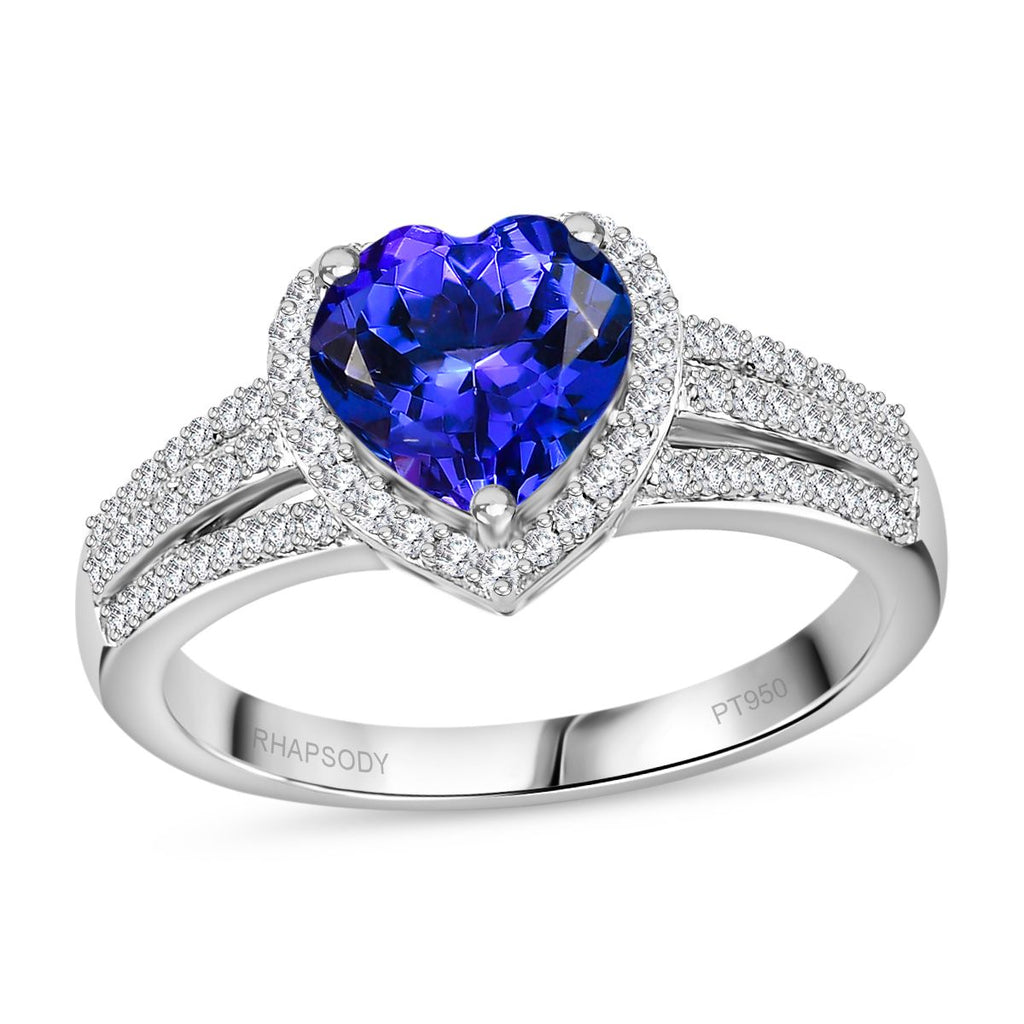 Premium-Duo: RHAPSODY AAAA Tansanit und VS Diamant Schmuckset