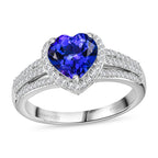 Premium-Duo: RHAPSODY AAAA Tansanit und VS Diamant Schmuckset