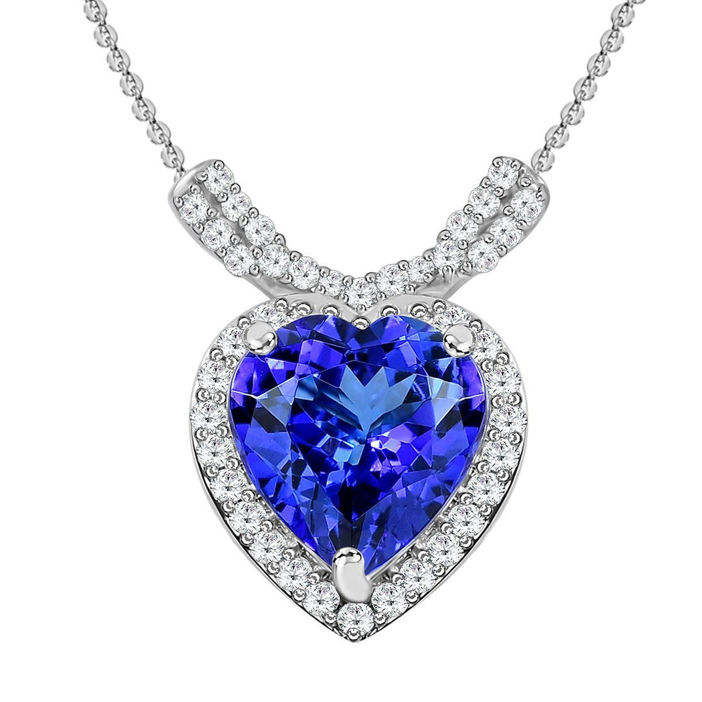 Premium-Duo: RHAPSODY AAAA Tansanit und VS Diamant Schmuckset