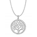 LUSTRO STELLA - Zirkonia Baum des Lebens Anhänger mit Kette ca. 45 cm 925 Silber rhodiniert ca. 0,84 ct