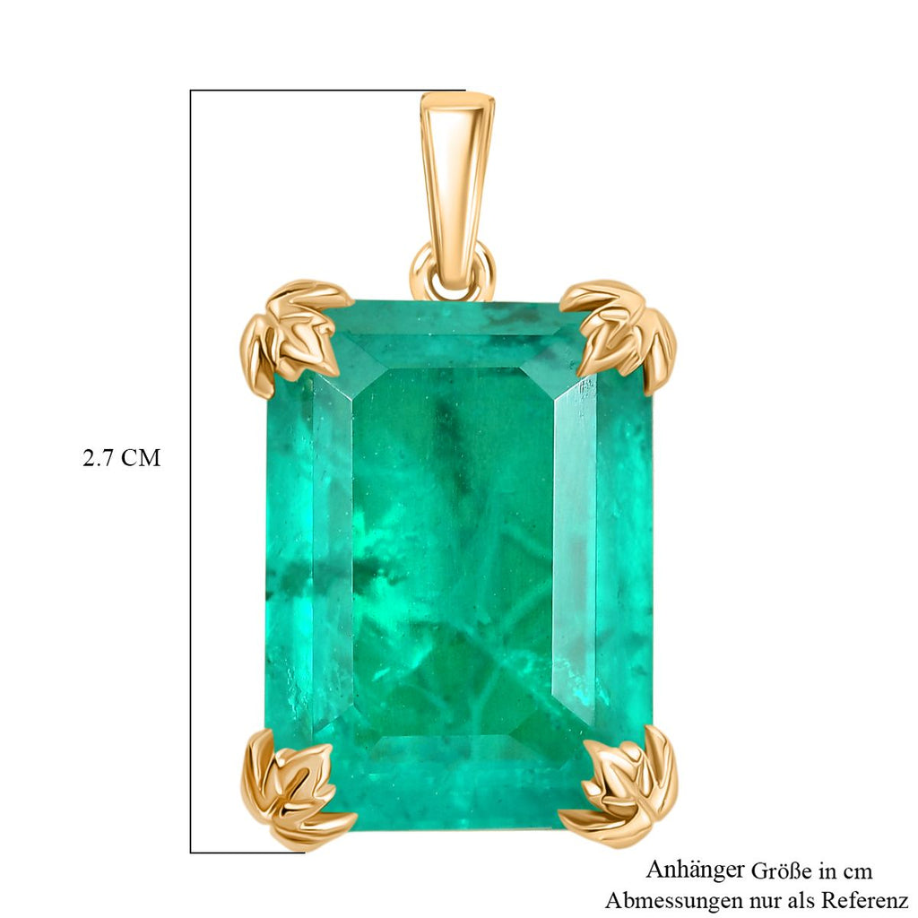 D'Joy Smaragd Triplett Quarz Ring und Anhänger