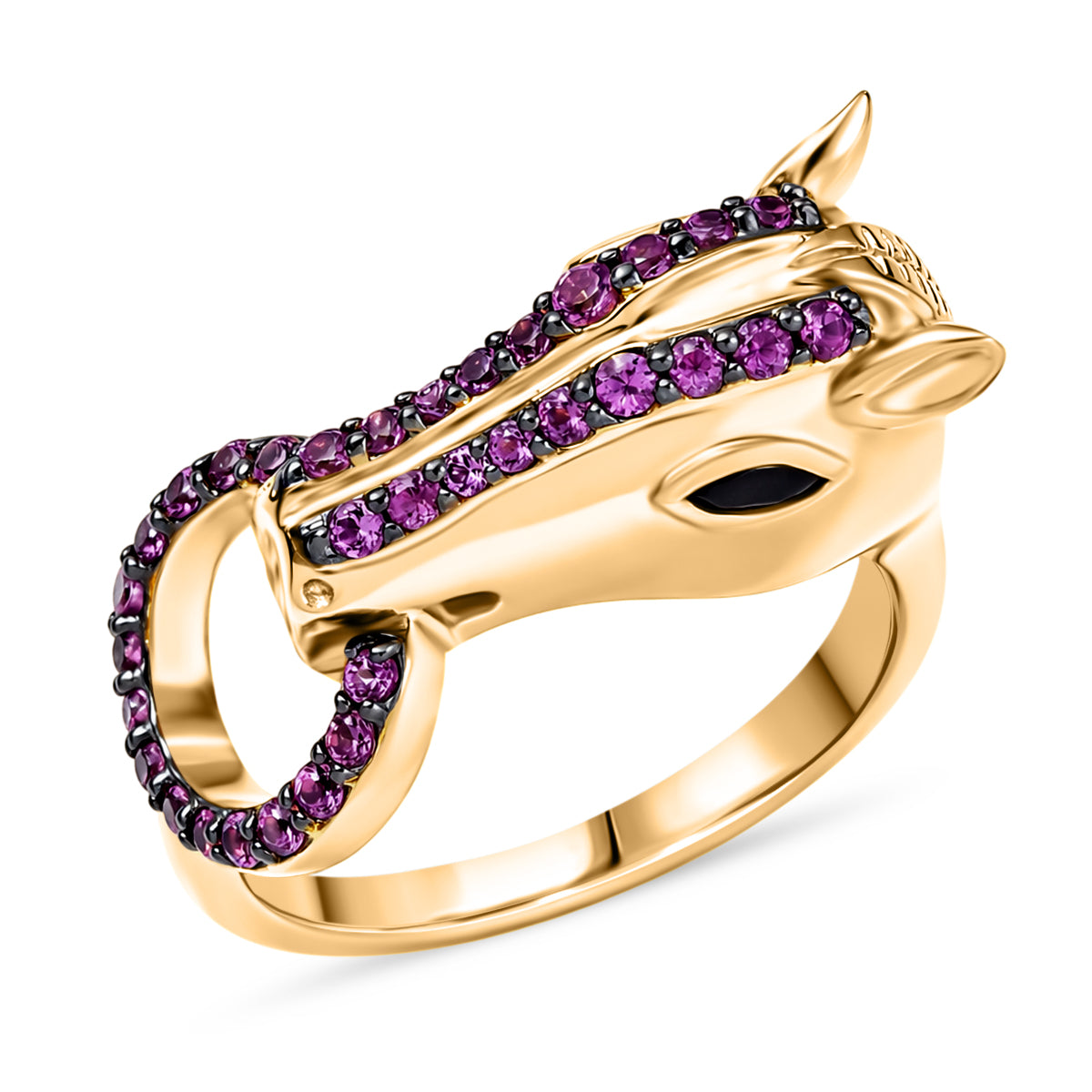 GP Trionfo Kollektion- Schwarzes Spinell, Rhodolith Granat und blaues Saphir Schmuckset