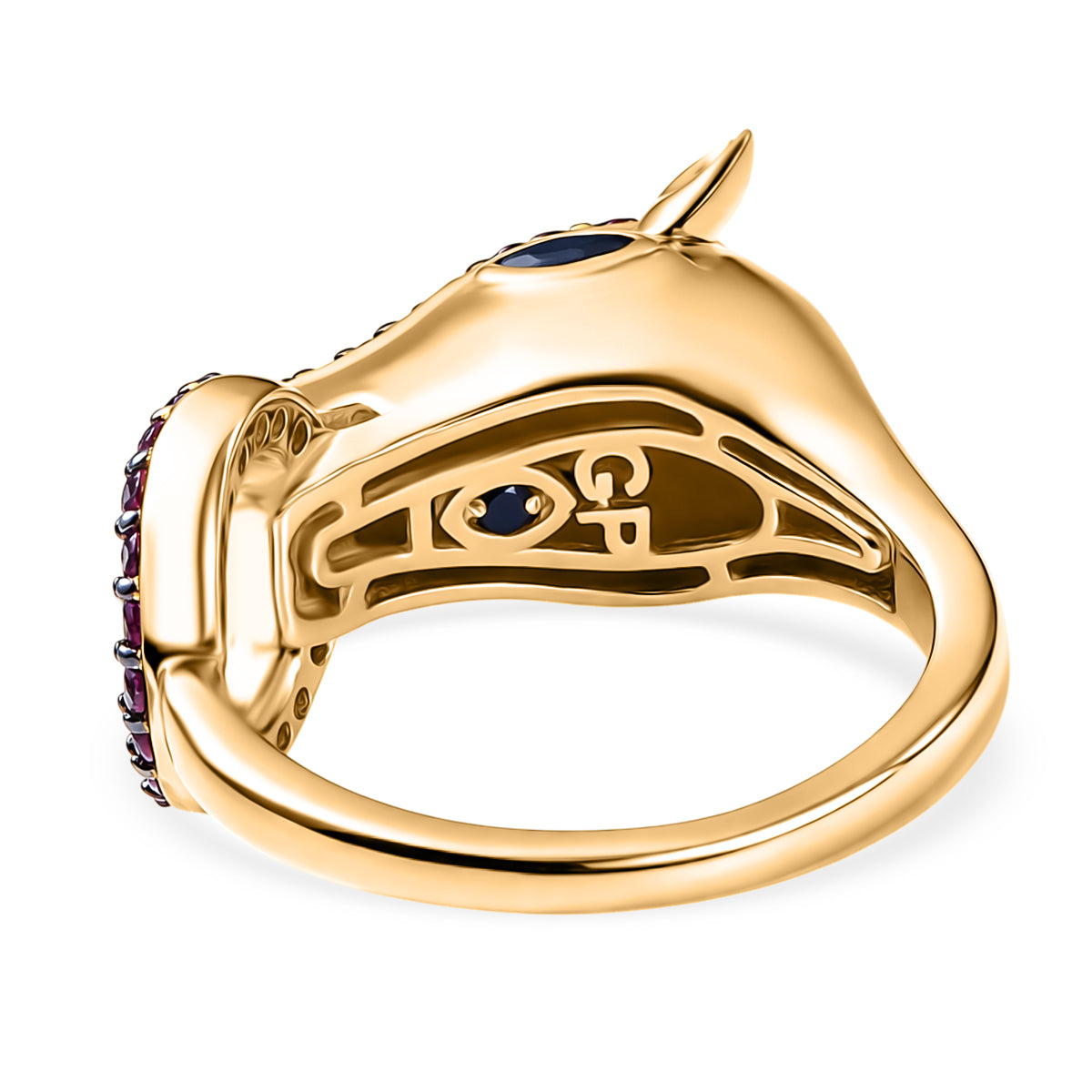 GP Trionfo Kollektion- Schwarzes Spinell, Rhodolith Granat und blaues Saphir Schmuckset