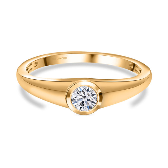 Premium-Schmuckset: IGI zertifizierte VS-GH Labor-Diamant-Ohrstecker & Ring 585 Gelbgold